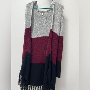 Miami Tri-Tone Open Cardigan